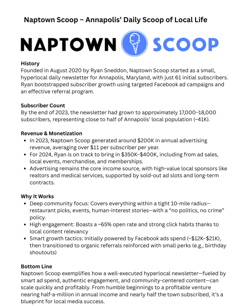 naptown scoop newsletter